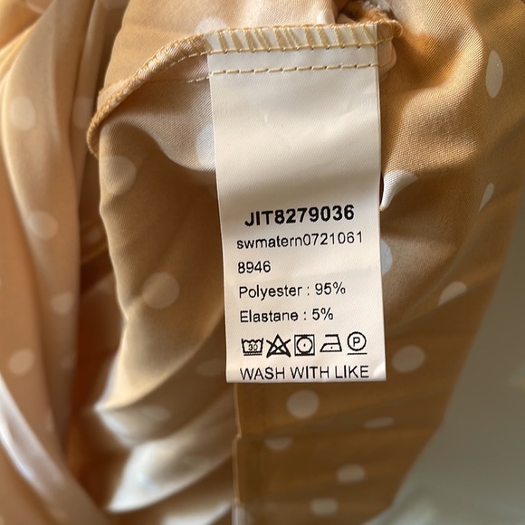 SHEIN Polka Dot Ruffle Sleeve Belted Dress. - Picture 7 of 7